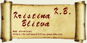 Kristina Blitva vizit kartica